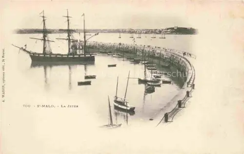 AK / Ansichtskarte ST-MALO SAINT-MALO 35 La Jetee Segelschiff 