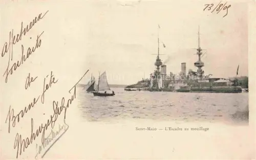 AK / Ansichtskarte ST-MALO SAINT-MALO 35 L'escadre au mouillage Marinen schiffe 