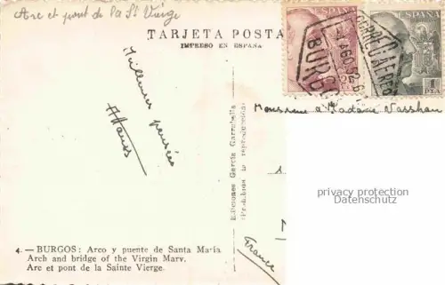 AK / Ansichtskarte BURGOS Castilla y Leon ES Arc Pont la Saint Vierge 