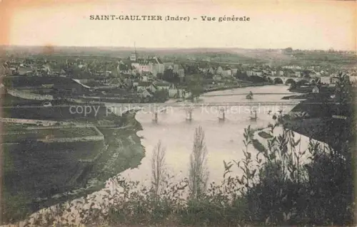 AK / Ansichtskarte Saint-Gaultier Vue Generale Pont Bruecke 