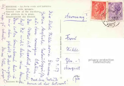 AK / Ansichtskarte RICCIONE RIMINI IT Strand 