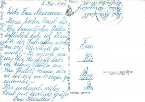 AK / Ansichtskarte Riva sul Garda IT Hotel HUmmell