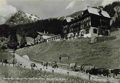 AK / Ansichtskarte Gargellen Montafon Vorarlberg AT Hotel Madrisa Kuehe 
