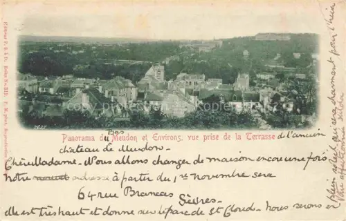 AK / Ansichtskarte MEUDON-VAL-FLEURY Boulogne-Billancourt 92 Hauts-de-Seine Vue panoramique prise de la Terrasse
