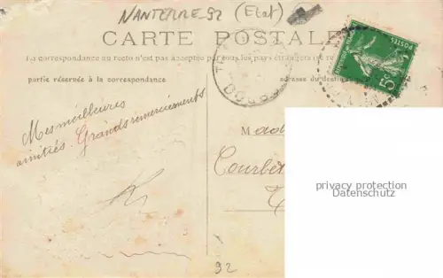 AK / Ansichtskarte NANTERRE 92 Hauts-de-Seine Institution de Mme Girault facade sur le jardin