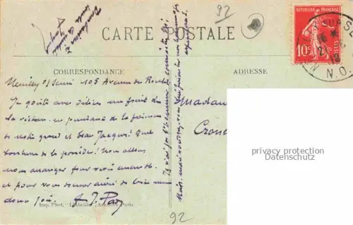 AK / Ansichtskarte Neuilly-sur-Seine 92 Hauts-de-Seine Eglise St. Pierre et Statue de Perronet