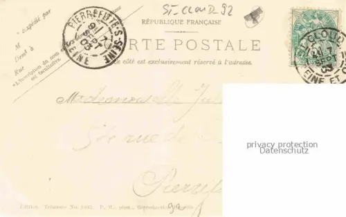 AK / Ansichtskarte ST-CLOUD  NANTERRE 92 Hauts-de-Seine Vue du château prise au dessus de la Grande Cascade