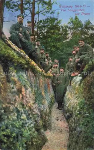 AK / Ansichtskarte REIMS 51 Marne Ein Laufgraben vor der Stadt im 1. Weltkrieg