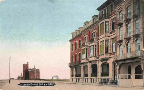 AK / Ansichtskarte ZEEBRUGGE Zee-Brugge Zeebruegge Belgie Vue sur la digue