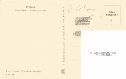 AK / Ansichtskarte DRESDEN Elbe Hotel Astoria Fruehstuecksraum