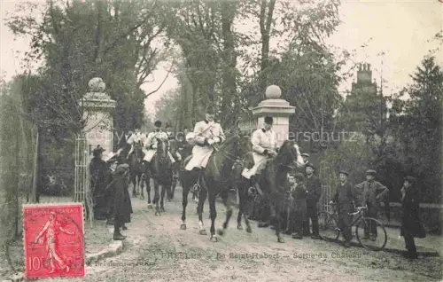 AK / Ansichtskarte Presles PONTOISE 95 Val-d Oise La Saint-Hubert Sortie du Château