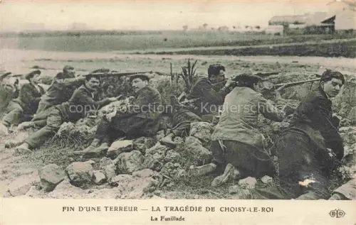 AK / Ansichtskarte Choisy-le-Roi CRETEIL 94 Val-de-Marne Fin d'une terreur la Tragédie de Choisy-le-Roi La Fusillade