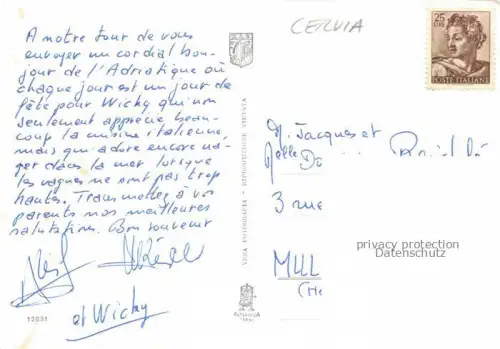 AK / Ansichtskarte Cervia MILANO MARITTIMA Emilia-Romagna IT Fliegeraufnahme La Spiaggia Porto Canale Scorcio Panoramico Grattacielo e spiaggia vesti dal mare Grattacielo