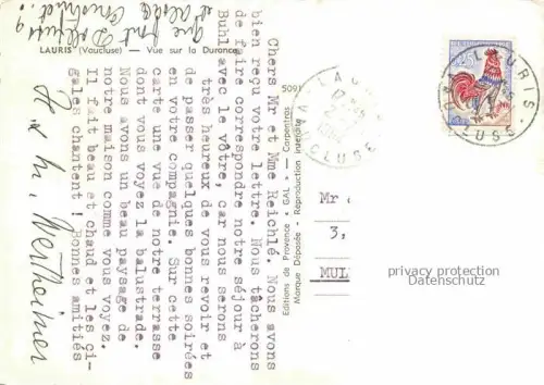 AK / Ansichtskarte Lauris APT 84 Vaucluse Vue sur la Durance