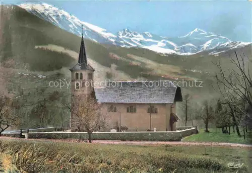 AK / Ansichtskarte Doucy-Tarentaise La Lechere Albertville 73 Savoie Eglise Au fond les Avanchers