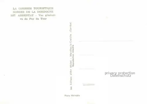 AK / Ansichtskarte Argentat Tulle 19 Correze Vue aerienne du Puy du Tour