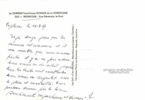 AK / Ansichtskarte Spontour Soursac 19 Correze Vue generale aerienne le Pont