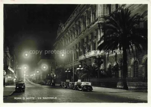 AK / Ansichtskarte ROMA  Rom Lazio IT Roma di notte Via Nazionale
