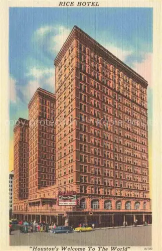 AK / Ansichtskarte HOUSTON  Texas USA Rice Hotel Illustration
