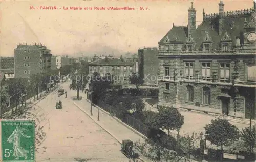 AK / Ansichtskarte PANTIN Bobigny 93 Seine-Saint-Denis La Mairie et Route d'Aubervilliers