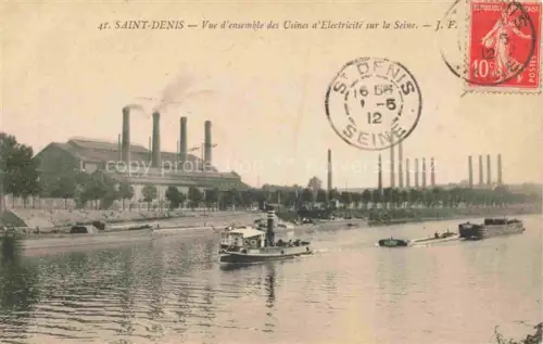 AK / Ansichtskarte SAINT-DENIS  93 Seine-Saint-Denis Vue d'ensemble des Usines d'Electricité sur la Seine