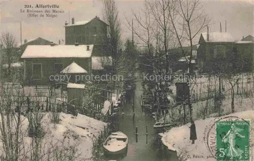 AK / Ansichtskarte Alfortville Alforville CRETEIL 94 Val-de-Marne Le Ruisseau de Marais effet de neige
