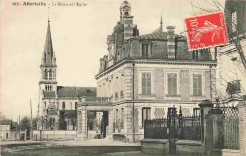 AK / Ansichtskarte Alfortville Alforville CRETEIL 94 Val-de-Marne La Mairie et l'Eglise