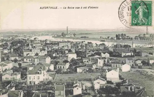 AK / Ansichtskarte Alfortville Alforville CRETEIL 94 Val-de-Marne La Seine vue à vol d'oiseau
