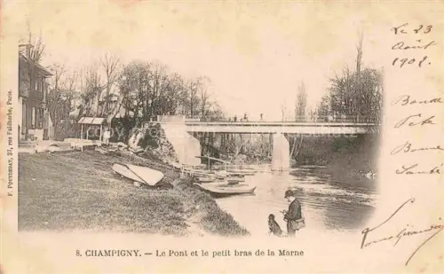 AK / Ansichtskarte CHAMPIGNY  NOGENT-SUR-MARNE 94 Val-de-Marne Le pont et le petit bras de la Marne