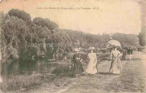 AK / Ansichtskarte CHAMPIGNY  NOGENT-SUR-MARNE 94 Val-de-Marne La Marne de Champigny à La Varenne