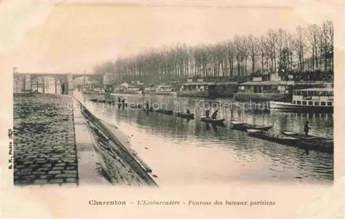AK / Ansichtskarte Charenton  CRETEIL 94 Val-de-Marne L'Embarcadère Pontons des bateaux parisiens