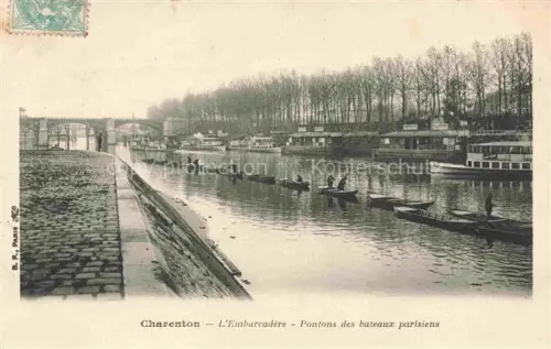 AK / Ansichtskarte Charenton  CRETEIL 94 Val-de-Marne L'Embarcadère Pontons des bateaux parisiens