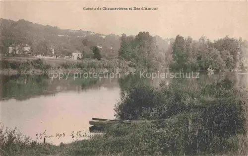 AK / Ansichtskarte Chennevieres-sur-Marne 94 Val-de-Marne Coteau de la ville et les Iles d'Amour