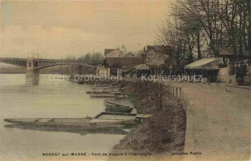 AK / Ansichtskarte NOGENT-SUR-MARNE 94 Val-de-Marne Pont de Nogent à Champigny