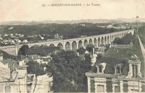 AK / Ansichtskarte NOGENT-SUR-MARNE 94 Val-de-Marne Vue panoramique et le viaduc