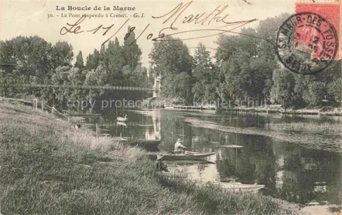 AK / Ansichtskarte CRETEIL 94 Val-de-Marne Pont suspendu La Boucle de la Marne