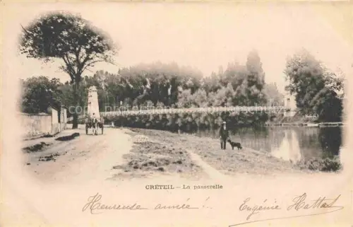AK / Ansichtskarte CRETEIL 94 Val-de-Marne Aux bords de la Marne la passerelle
