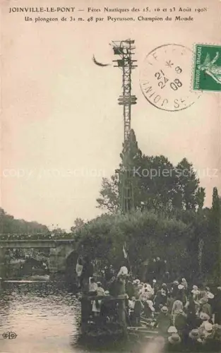 AK / Ansichtskarte Joinville-le-Pont Nogent-sur-Marne 94 Val-de-Marne Fêtes Nautiques Plongeon Peyrusson Champion du Monde