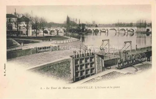 AK / Ansichtskarte Joinville-le-Pont Nogent-sur-Marne 94 Val-de-Marne L'écluse et le pont Collection Le Tour de Marne