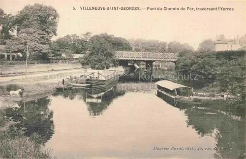 AK / Ansichtskarte Villeneuve-Saint-Georges CRETEIL 94 Val-de-Marne Pont du Chemin de Fer traversant l'Yerres