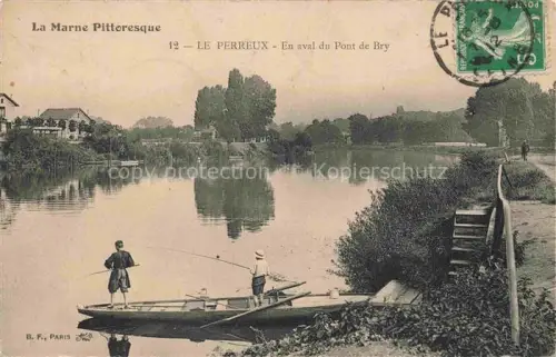 AK / Ansichtskarte Le Perreux-sur-Marne Nogent-sur-Marne 94 Val-de-Marne En aval du Pont de Bry Collection La Marne pittoresque
