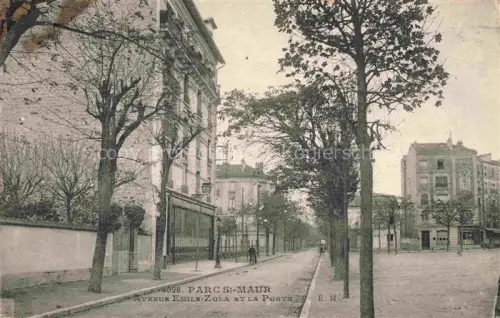 AK / Ansichtskarte Parc Saint-Maur CRETEIL 94 Val-de-Marne Avenue Emilie-Zola et la Poste