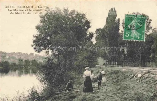 AK / Ansichtskarte Saint-Maur Creteil 94 Val-de-Marne La Pie La Marne et le Moulin de Mon tu-tu