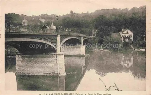 AK / Ansichtskarte La Varenne Saint Hilaire CRETEIL 94 Val-de-Marne Pont de Chennevières
