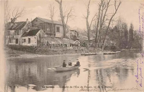 AK / Ansichtskarte La Varenne Saint Hilaire CRETEIL 94 Val-de-Marne Cabaret de l'Ecu de France vu de la Marne
