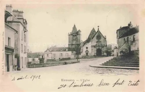 AK / Ansichtskarte Ecouen Sarcelles 95 Val-d Oise Vue d'ensemble et l'église