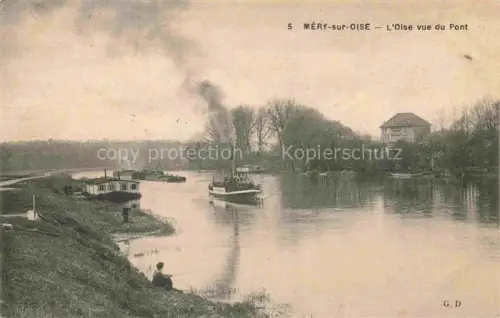 AK / Ansichtskarte Mery-sur-Oise Pontoise 95 Val-d Oise L'Oise vu du pont