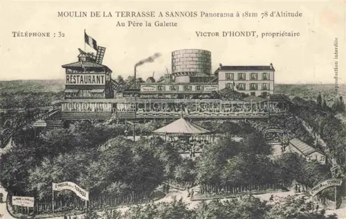 AK / Ansichtskarte Sannois Argenteuil 95 Val-d Oise Moulin de la Terrasse Restaurant Illustration