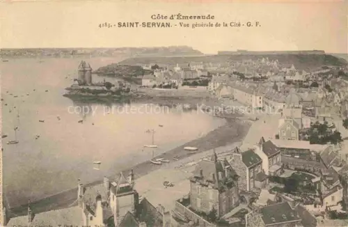 AK / Ansichtskarte SAINT-SERVAN-SUR-MER St-Servan-sur-Mer 35 Ille-et-Vilaine Cote d'Emeraude vue generale de la Cite 