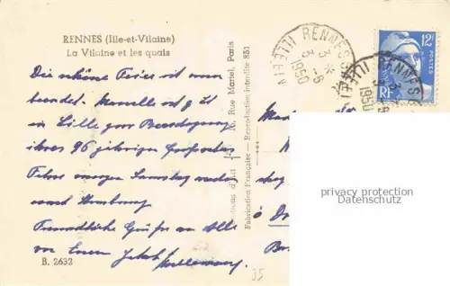 AK / Ansichtskarte RENNES 35 Ille-et-Vilaine La Vilaine et les quais 